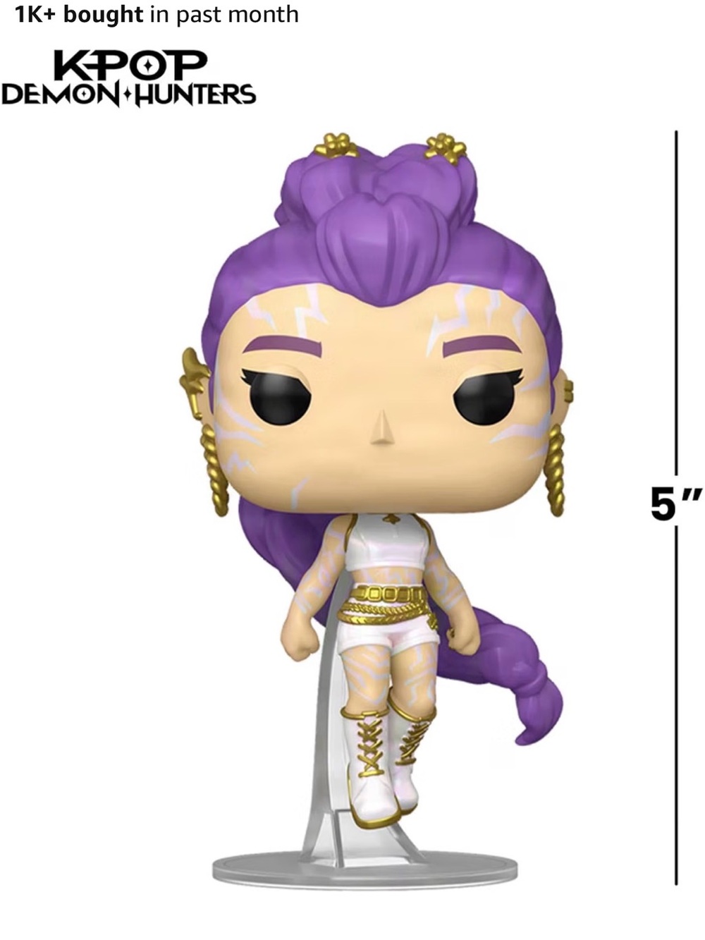 Purple Hair Vinyl Collectible Figure - Gold Accents